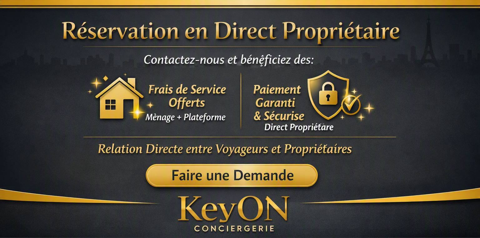 Réservation en direct propriétaire KeyON Conciergerie